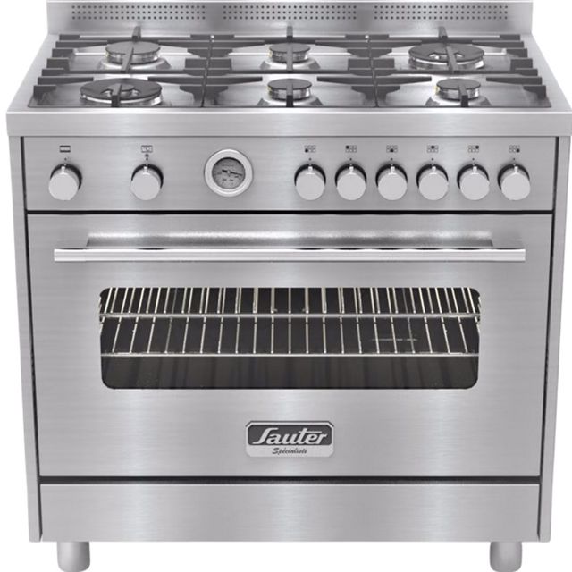 תנור משולב כיריים גז - 6 להבות Sauter סאוטר SOC9080IX נירוסטה