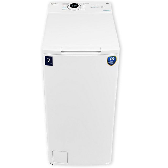 מכונת כביסה פתח עליון 7 ק"ג Midea מידאה MF100T70B/W-IL