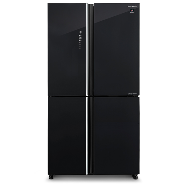מקרר 4 דלתות - 608 ליטר Sharp שארפ SJ-9260-BK זכוכית שחורה