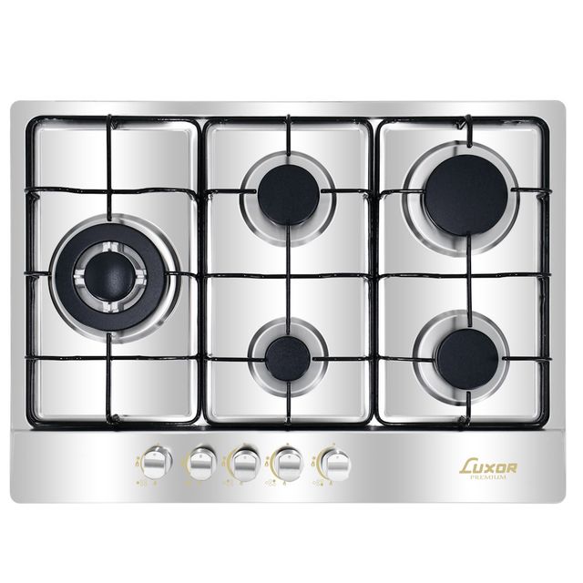 כיריים גז 5 להבות Luxor לוקסור LUX-705CI-L נירוסטה