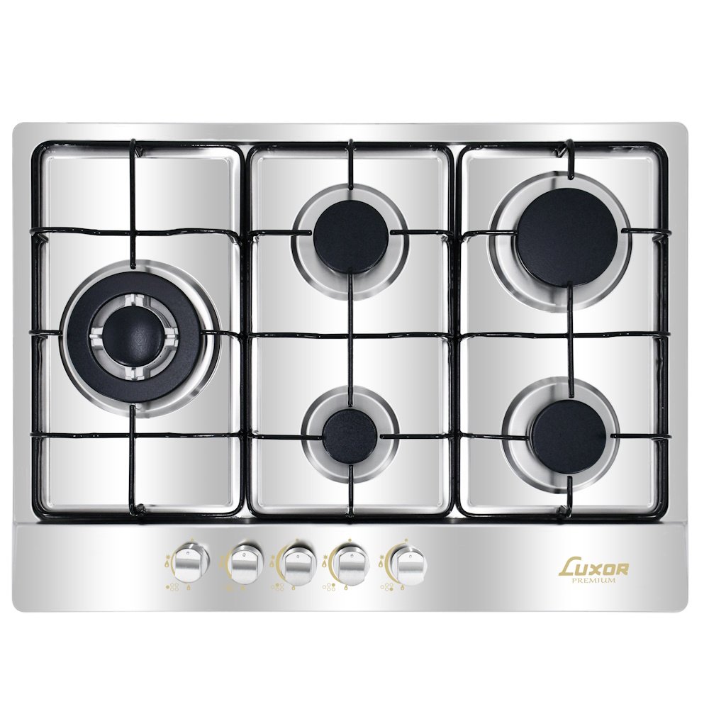 כיריים גז 5 להבות Luxor לוקסור LUX-705CI-L נירוסטה