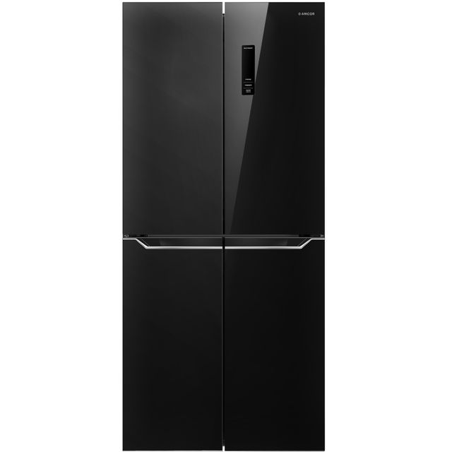 מקרר 4 דלתות זכוכית שחורה - 419 ליטר Amcor אמקור HR448GB