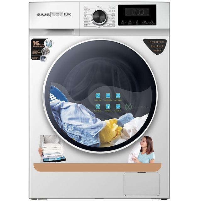 מכונת כביסה פתח חזית - 10 ק"ג AIWA איווה AI100-F1430F1DA05e