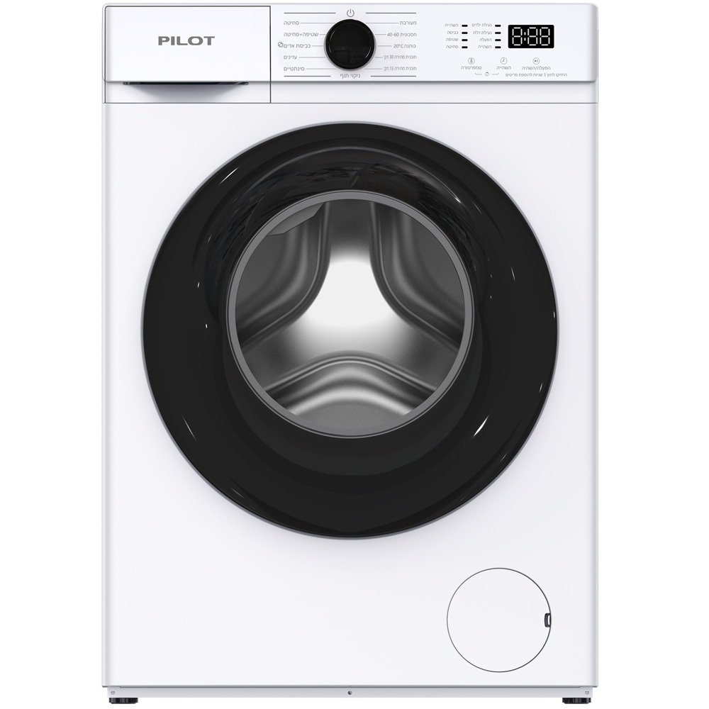 מכונת כביסה פתח חזית 1400 סל"ד - 10 ק"ג PILOT פיילוט PILWM10400W