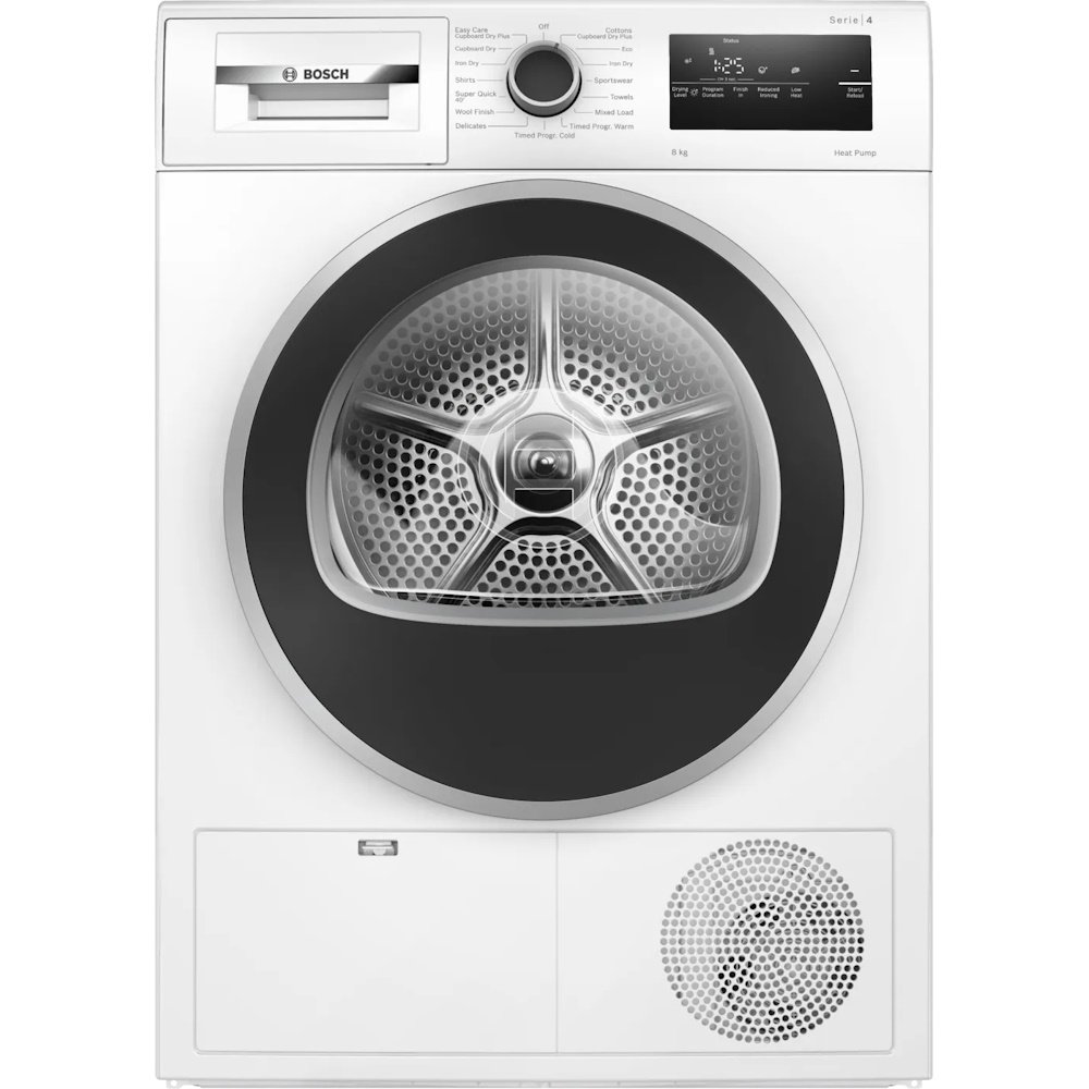 מייבש כביסה כולל משאבת חום - 8 ק"ג Bosch בוש Serie 4 WTH85225IL