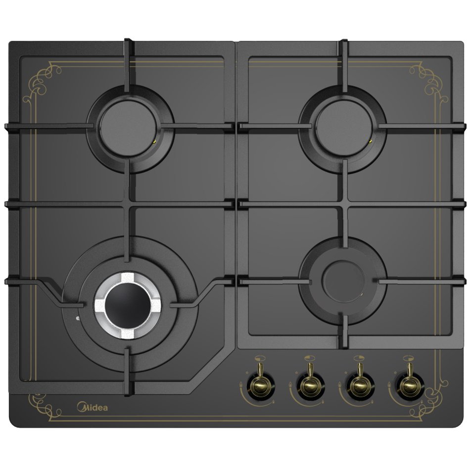 כיריים גז זכוכית 4 להבות Midea מידאה 60GJ084