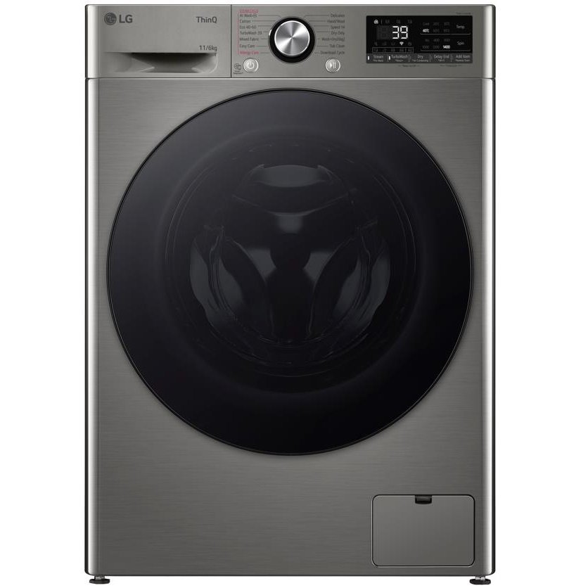 מכונת כביסה משולבת מייבש - 6/11 ק"ג LG אל ג'י ThinQ WD11614GBB