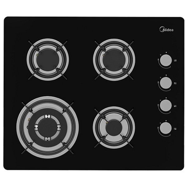 כיריים גז - 4 להבות Midea מידאה 60GL403-B זכוכית שחורה