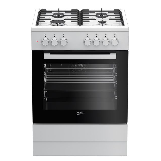 תנור משולב כיריים גז - 4 להבות Beko בקו FSE-62120-DWDSL לבן