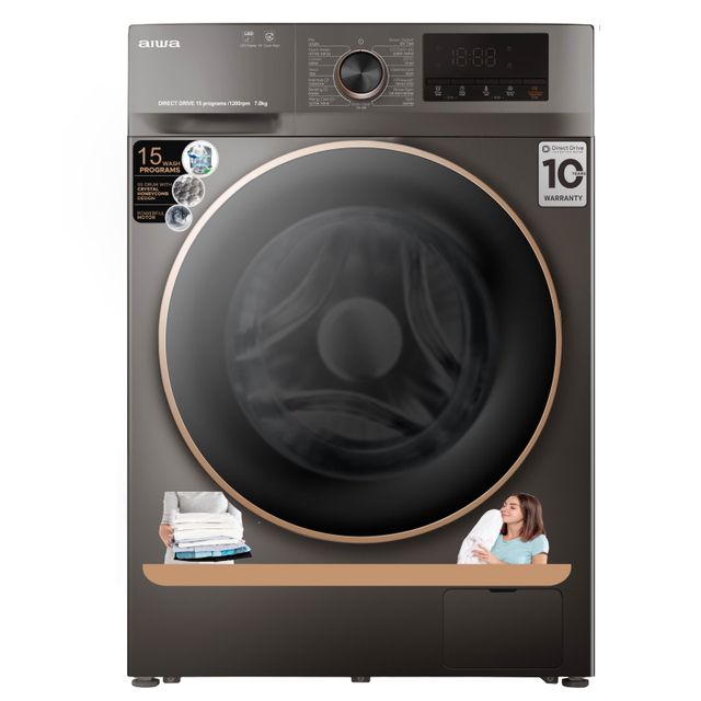 מכונת כביסה פתח חזית - 7 ק"ג Aiwa איווה AI70-P123111EA05e כסוף