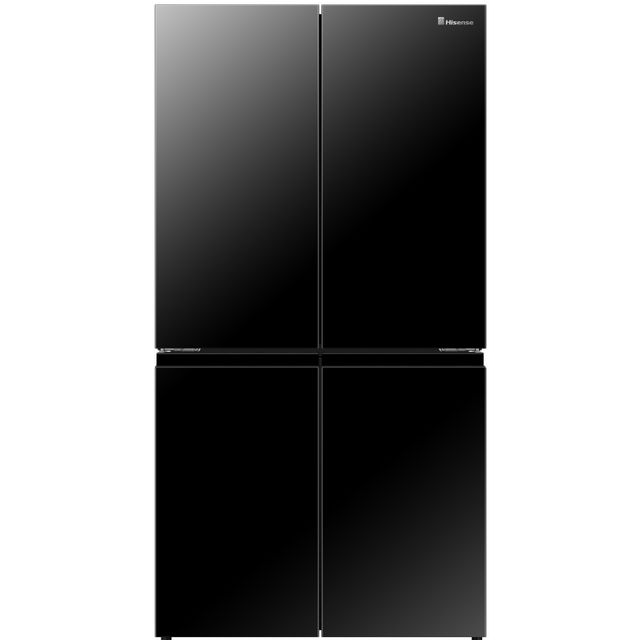 מקרר 4 דלתות - 609 ליטר Hisense הייסנס RQ72-BGK זכוכית שחורה